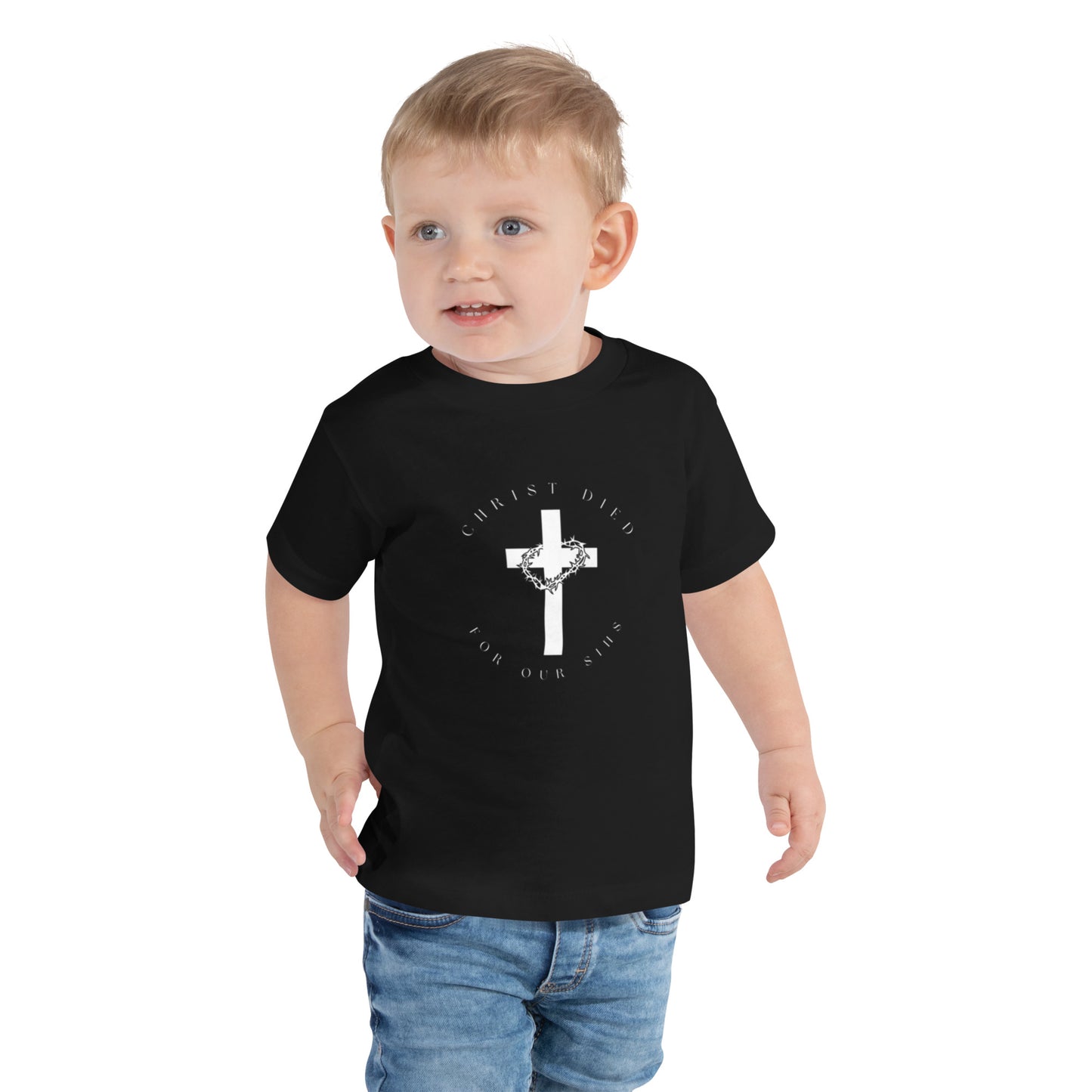 Jongen Peuter t-shirt Christus stierf voor onze zonden