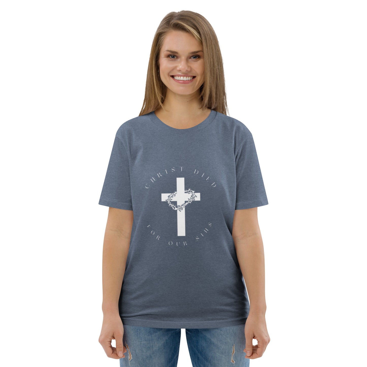 Camiseta mujer Cristo Murió por nuestros Pecados