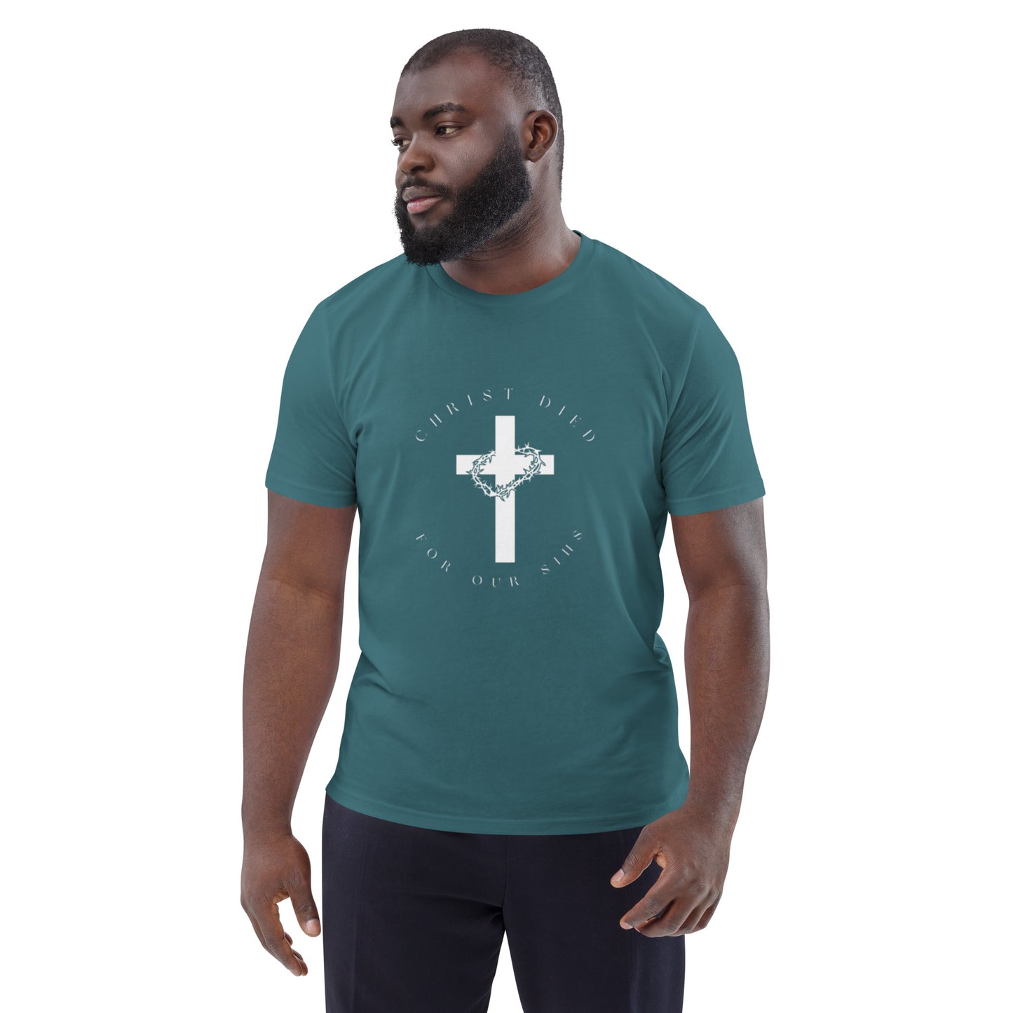 Mannen t-shirt Christus stierf voor onze zonden