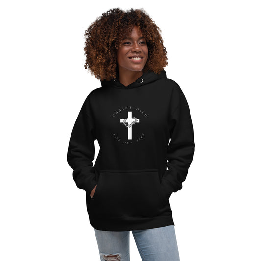 Vrouw Hoodie Christus stierf voor onze zonden