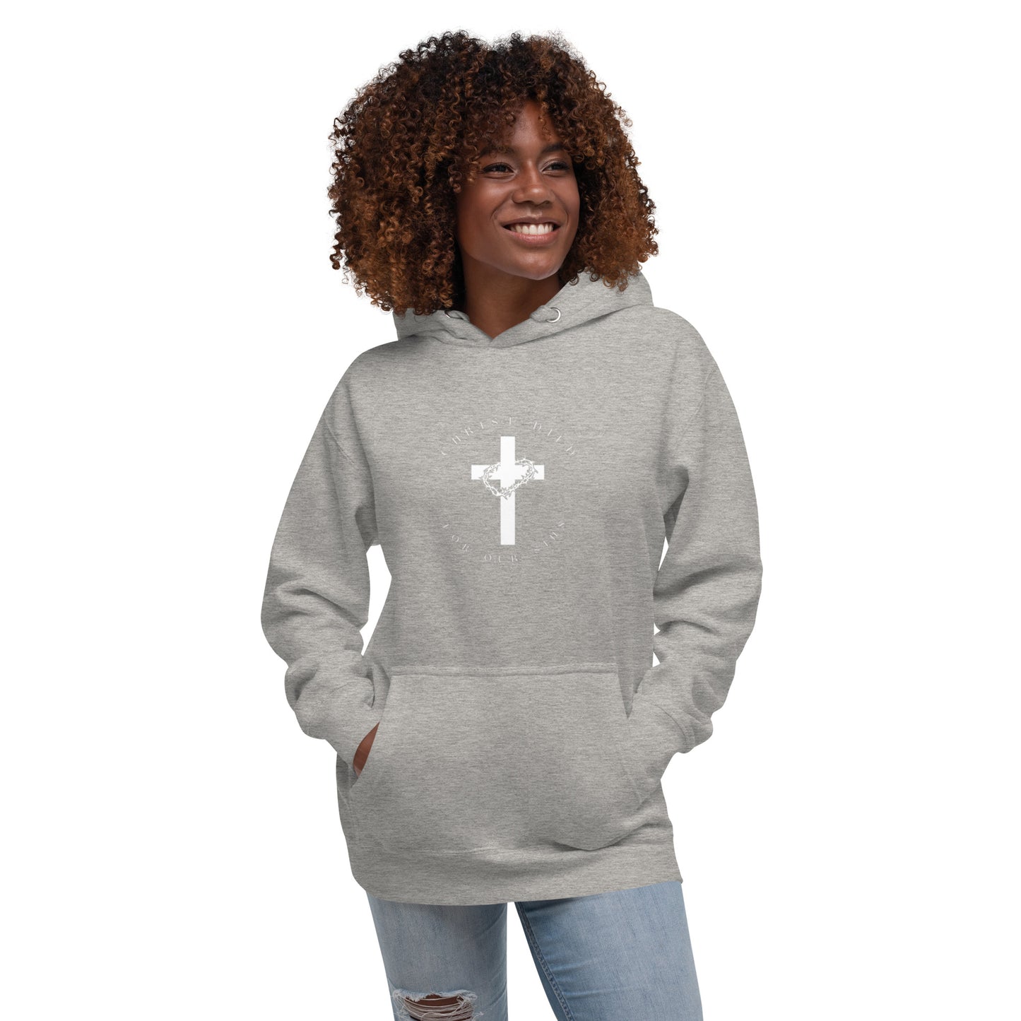 Vrouw Hoodie Christus stierf voor onze zonden