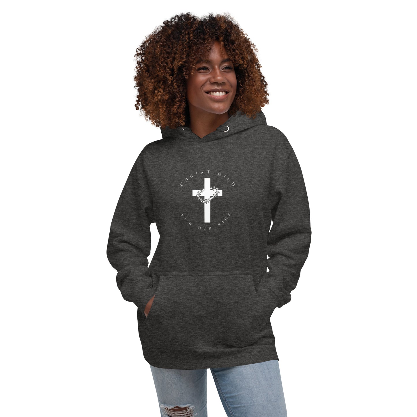 Vrouw Hoodie Christus stierf voor onze zonden