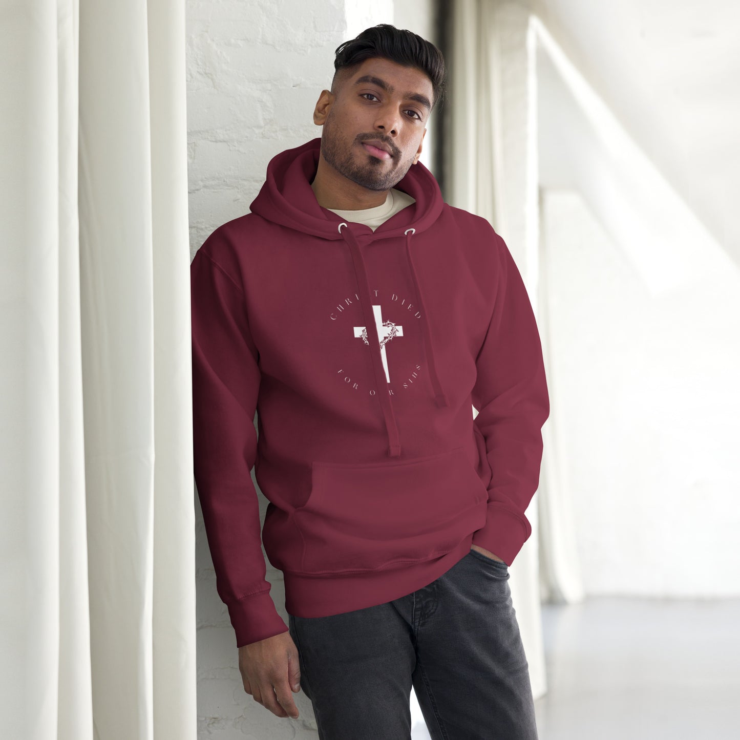 Men Hoodie Christ Died for our Sins