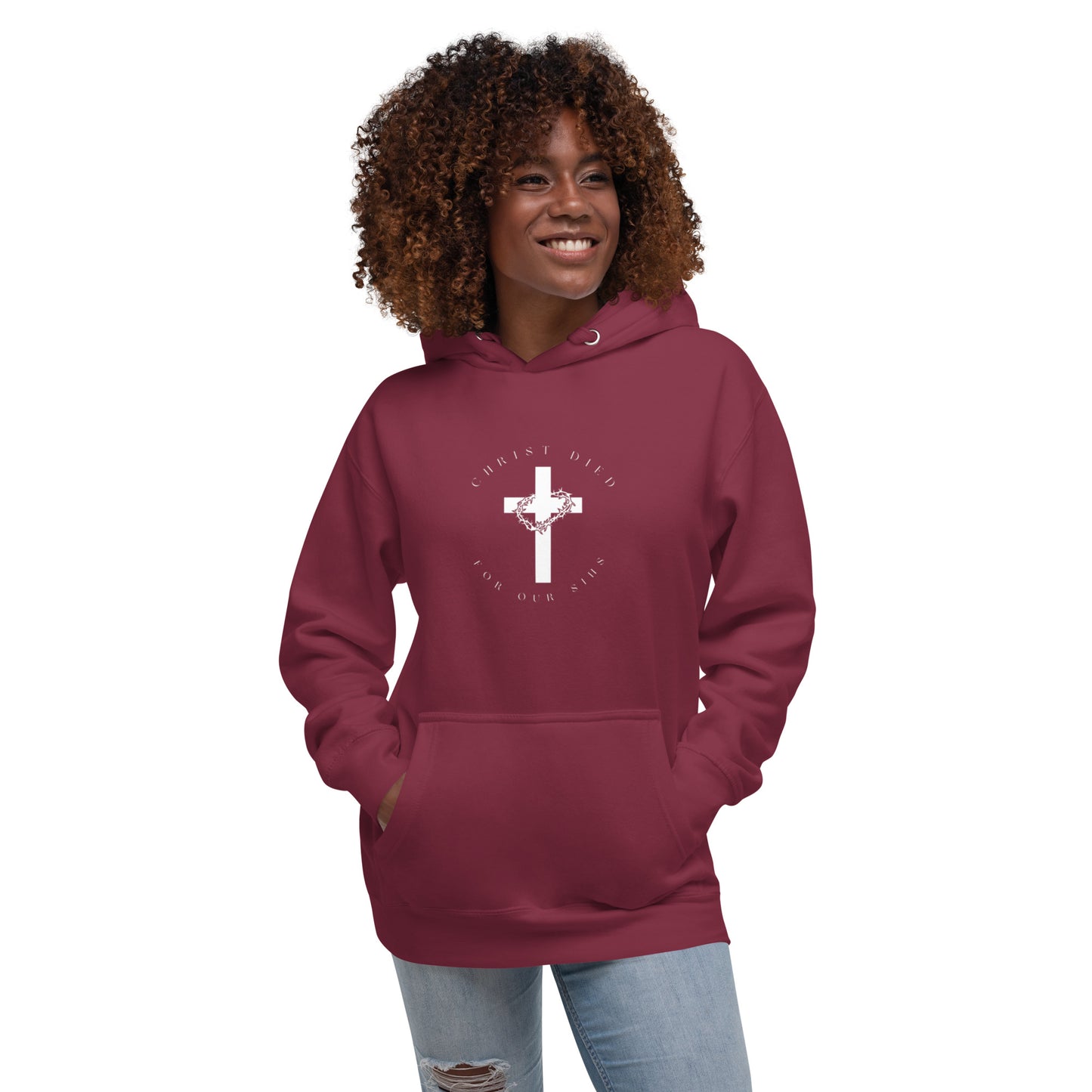 Vrouw Hoodie Christus stierf voor onze zonden