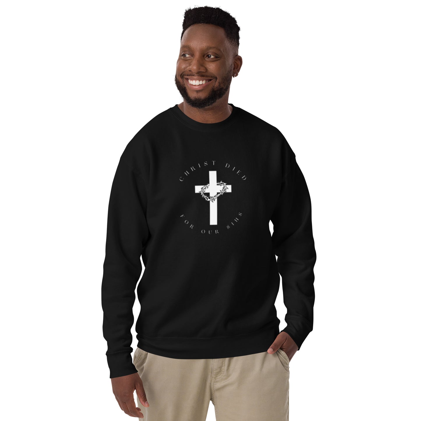 Men Sweatshirt Christ died for Our Sins