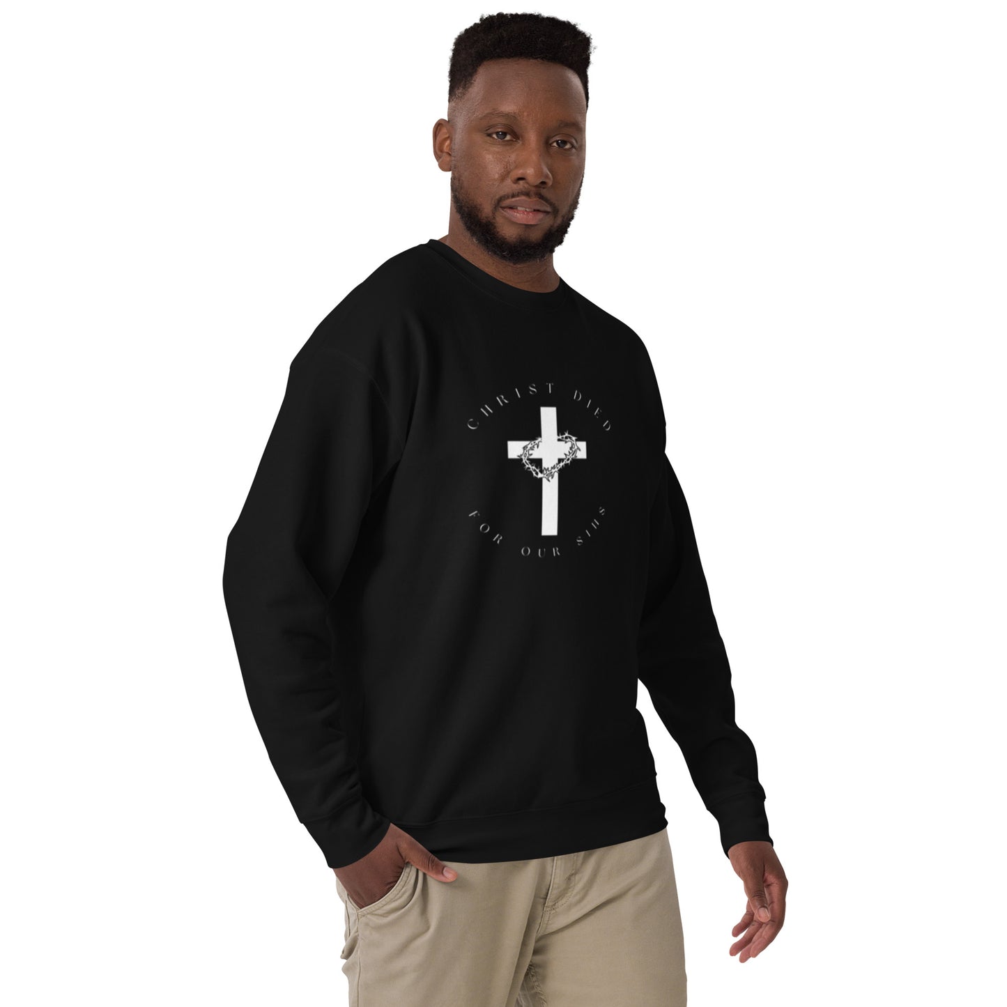 Heren Sweatshirt Christus stierf voor onze zonden