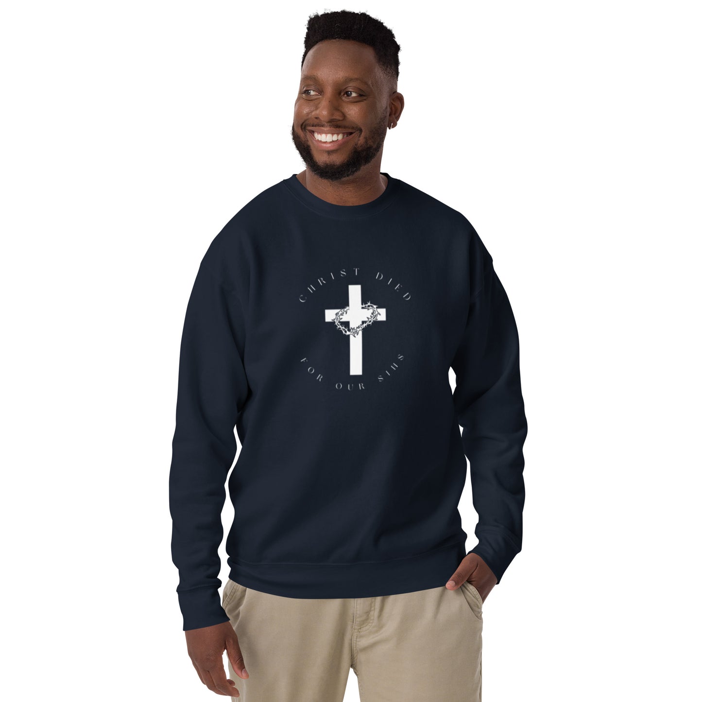 Heren Sweatshirt Christus stierf voor onze zonden